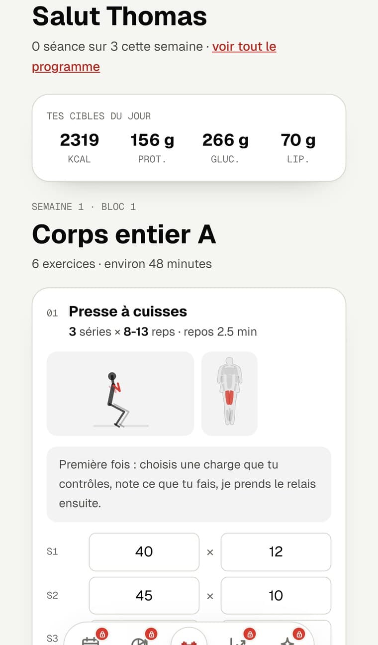 Ta séance du jour